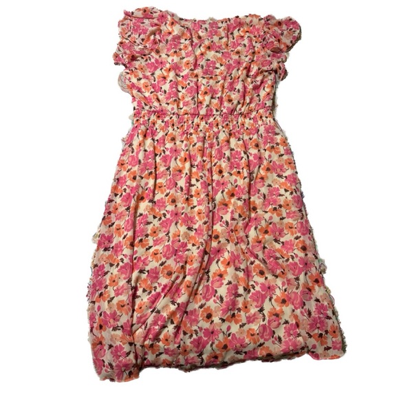 Msk Wemens Plus Size Floral-Print Flutter-Sleeve Midi Dress - Picture 3 of 5